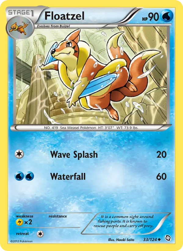 Floatzel 33 card from Dragons Exalted