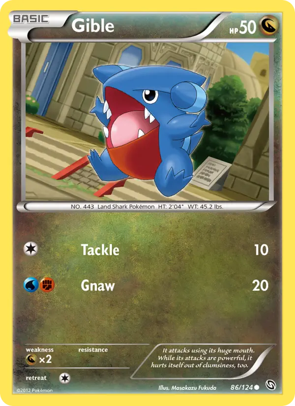 Gible 86 card from Dragons Exalted