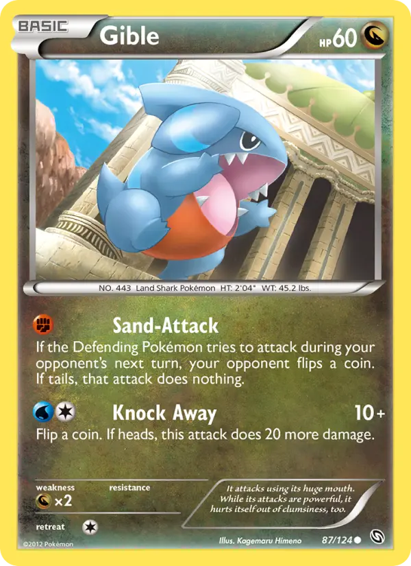 Gible 87 card from Dragons Exalted