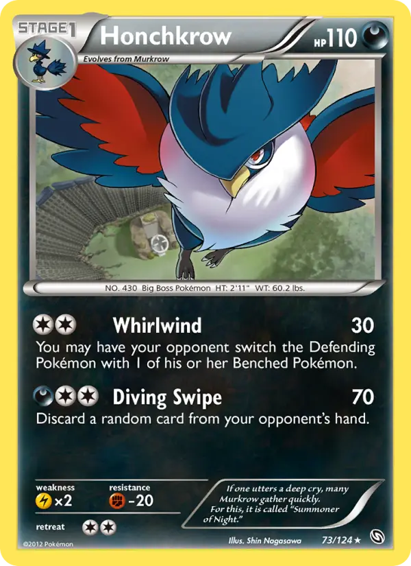 Honchkrow 73 card from Dragons Exalted