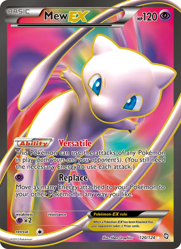 Mew-EX 120 — Dragons Exalted 120, Holofoil finish