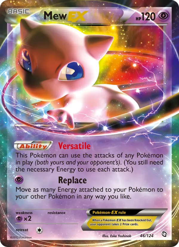 Mew-EX 46 card from Dragons Exalted