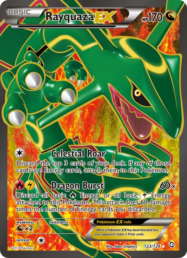 Rayquaza-EX 123 — Dragons Exalted 123, Holofoil finish