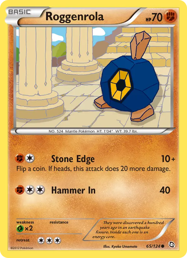 Roggenrola 65 card from Dragons Exalted