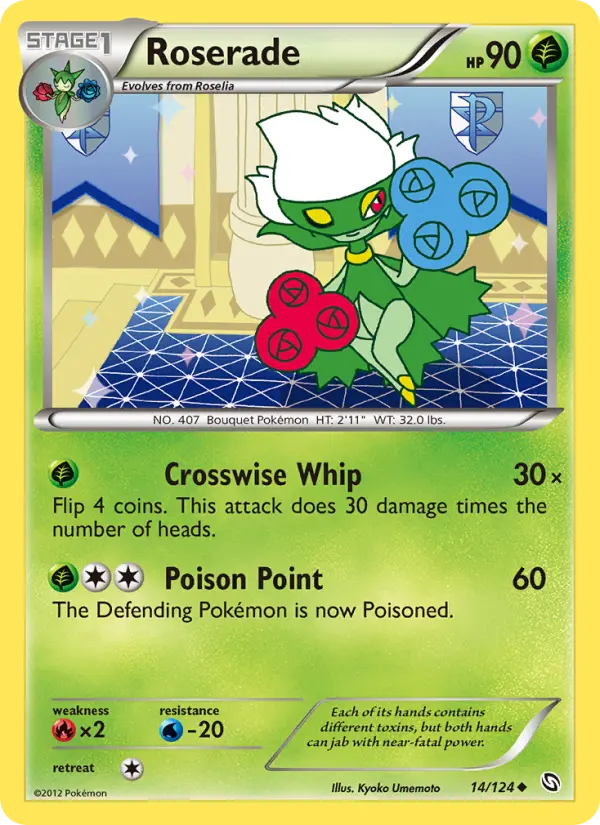 Roserade 14 — Dragons Exalted 14, Normal finish