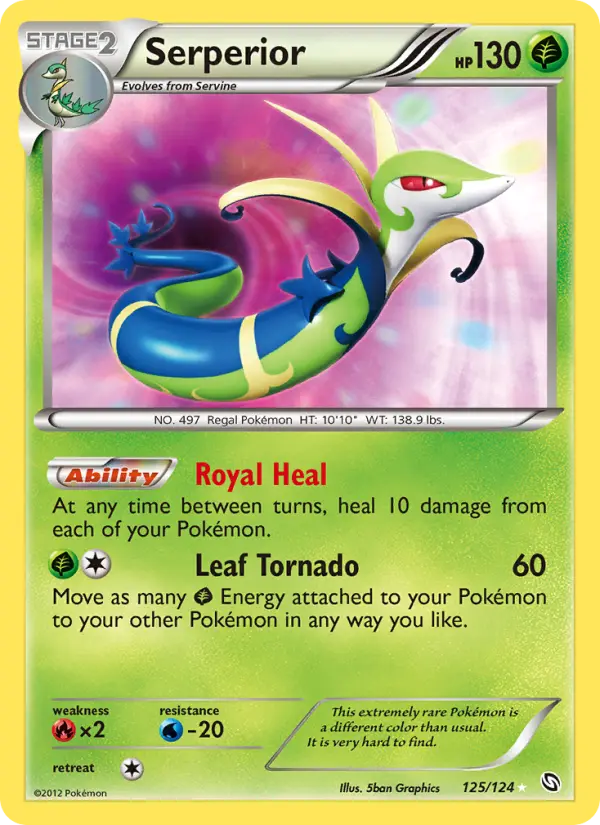 Serperior 125 card from Dragons Exalted