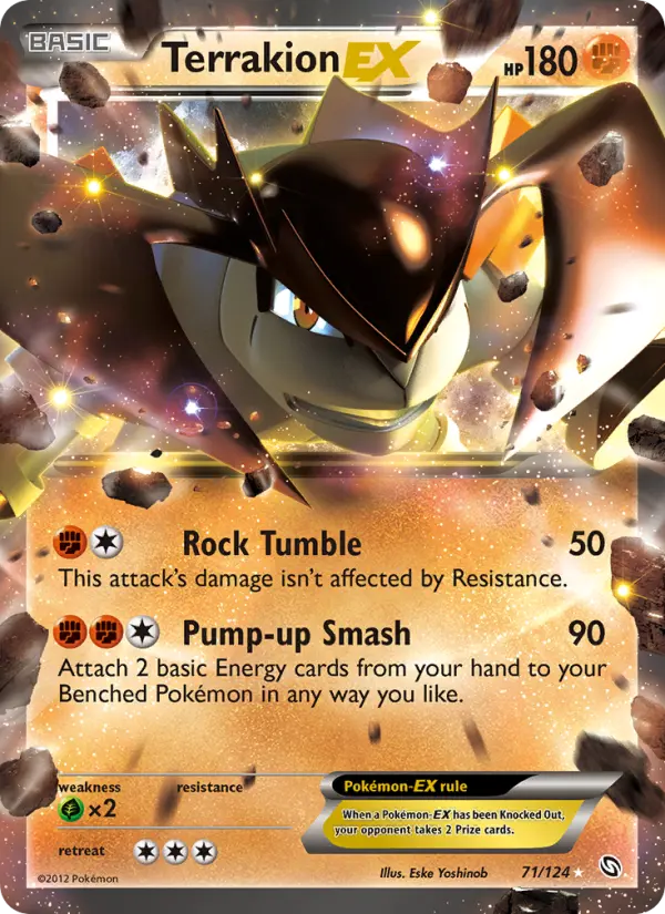 Terrakion-EX 71 card from Dragons Exalted