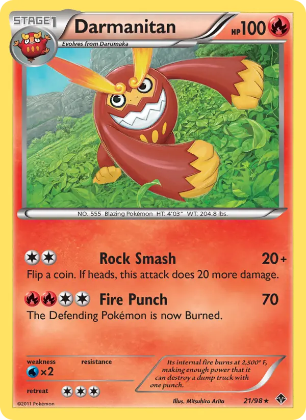 Darmanitan 21 card from Emerging Powers