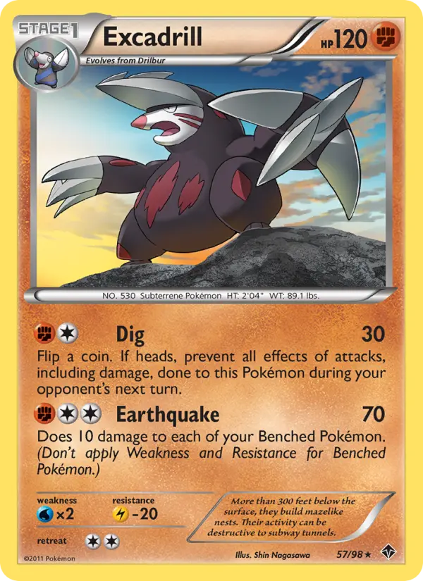 Excadrill 57 card from Emerging Powers
