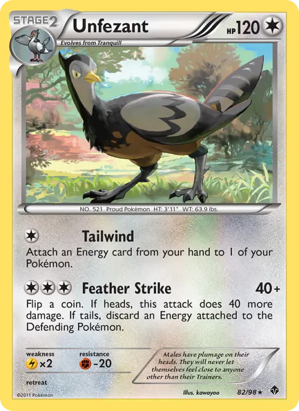Unfezant 82 card from Emerging Powers
