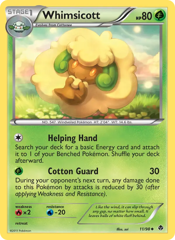 Whimsicott 11 card from Emerging Powers