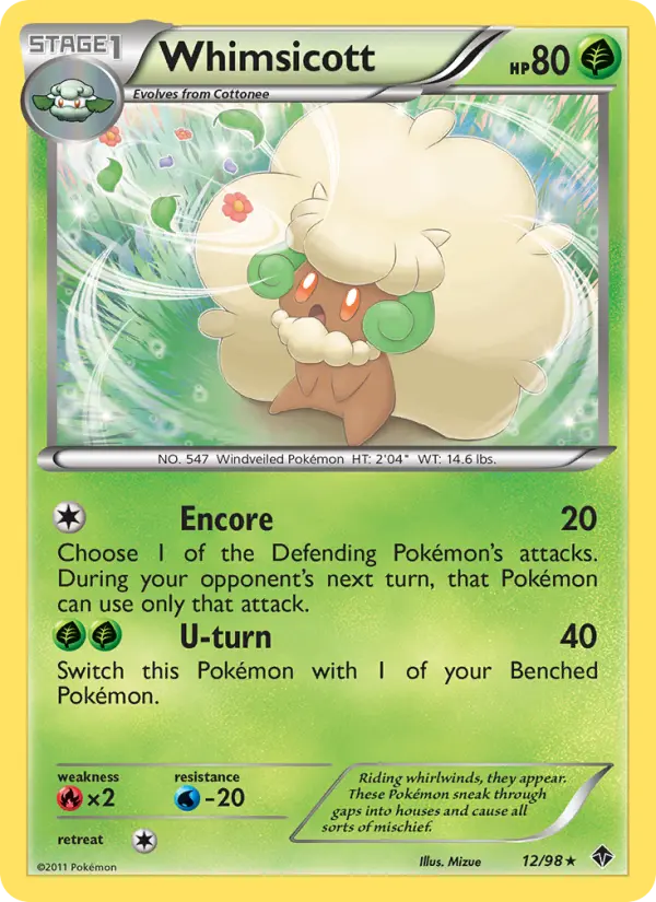 Whimsicott 12 card from Emerging Powers
