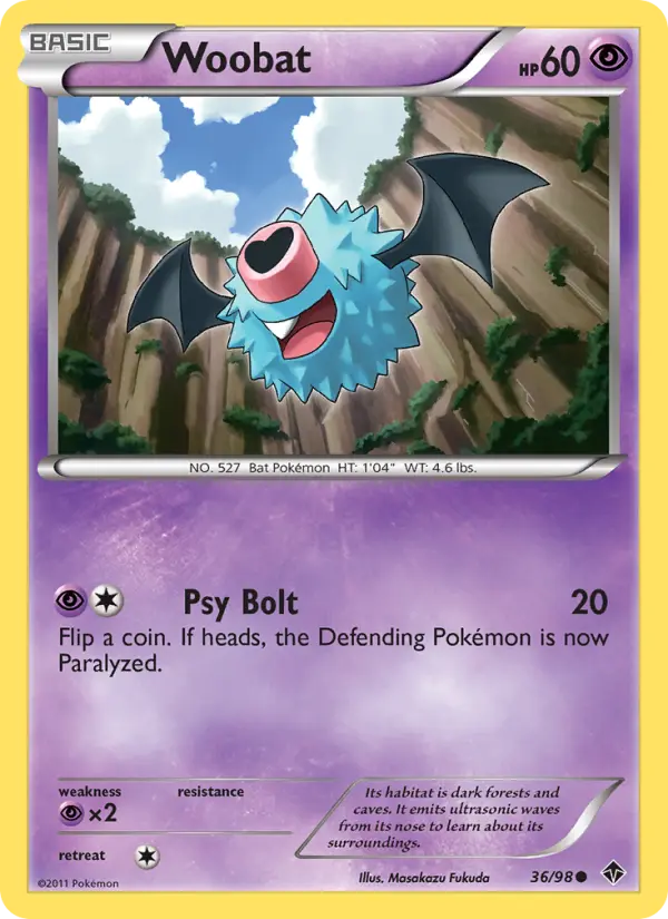 Woobat 36 card from Emerging Powers