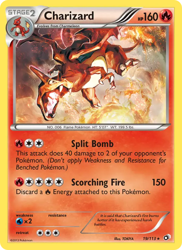 Charizard 19 — Legendary Treasures 19, Holofoil finish