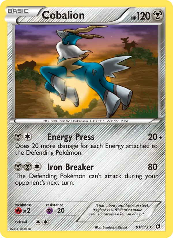 Cobalion 91 card from Legendary Treasures