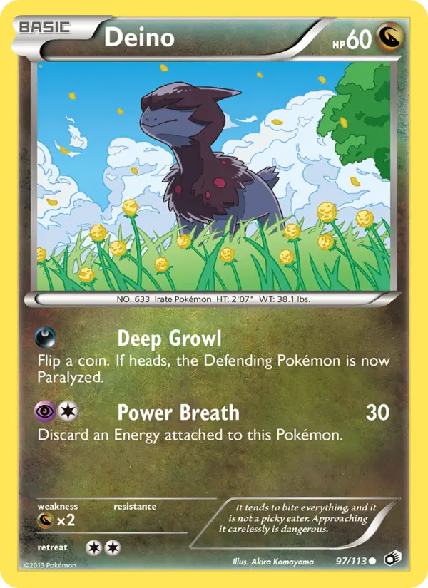 Deino 97 card from Legendary Treasures