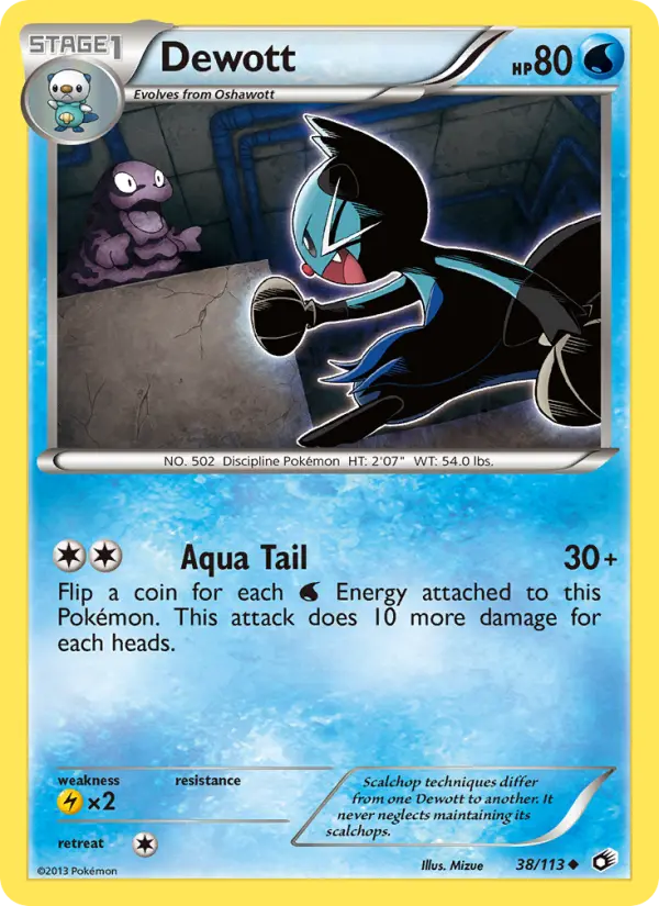 Dewott 38 card from Legendary Treasures