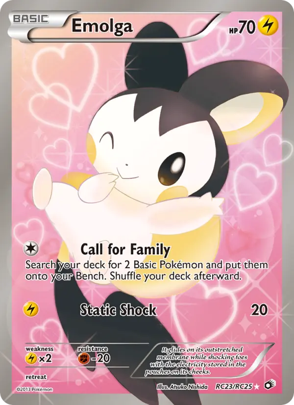 Emolga RC23 card from Legendary Treasures