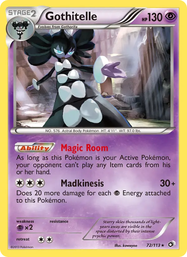 Gothitelle 72 — Legendary Treasures 72, Holofoil finish