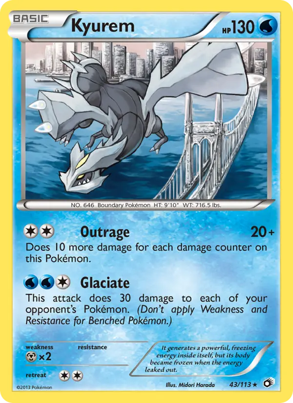 Kyurem 43 card from Legendary Treasures