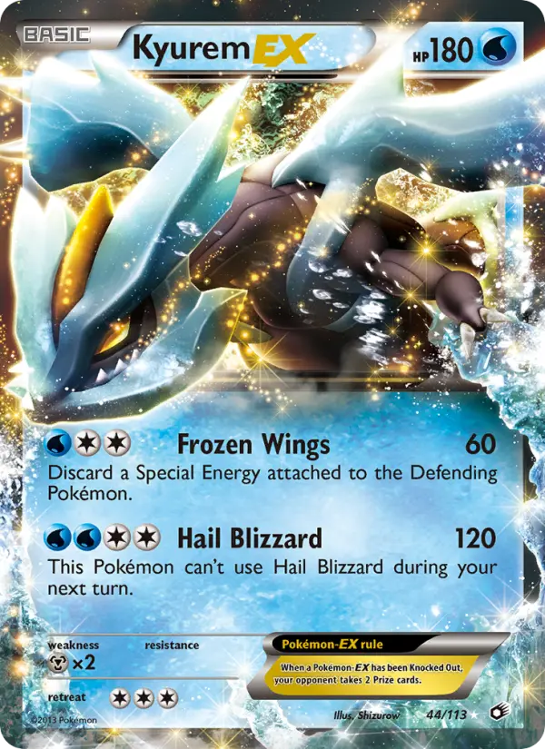 Kyurem-EX 44 card from Legendary Treasures