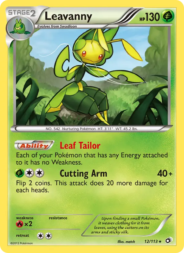 Leavanny 12 card from Legendary Treasures