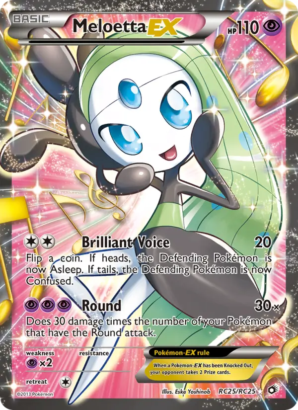 Meloetta-EX RC25 — Legendary Treasures RC25, Holofoil finish