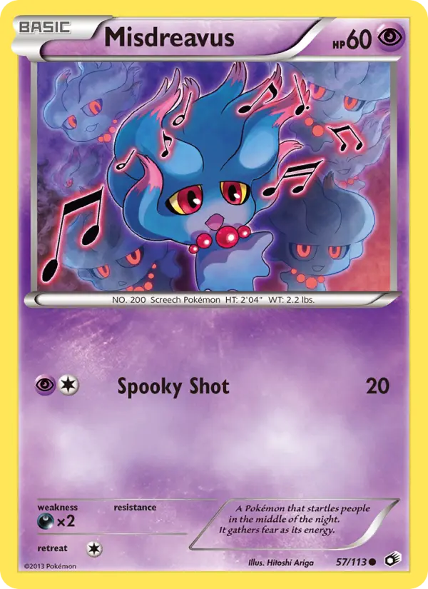 Misdreavus 57 card from Legendary Treasures