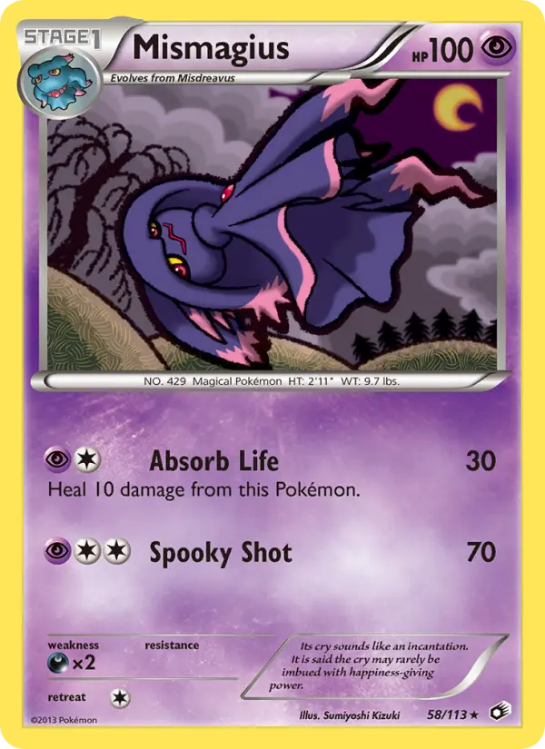 Mismagius 58 card from Legendary Treasures