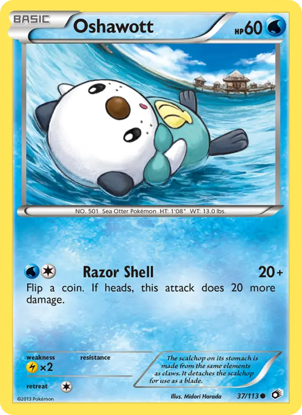 Oshawott 37 — Legendary Treasures 37, Normal finish