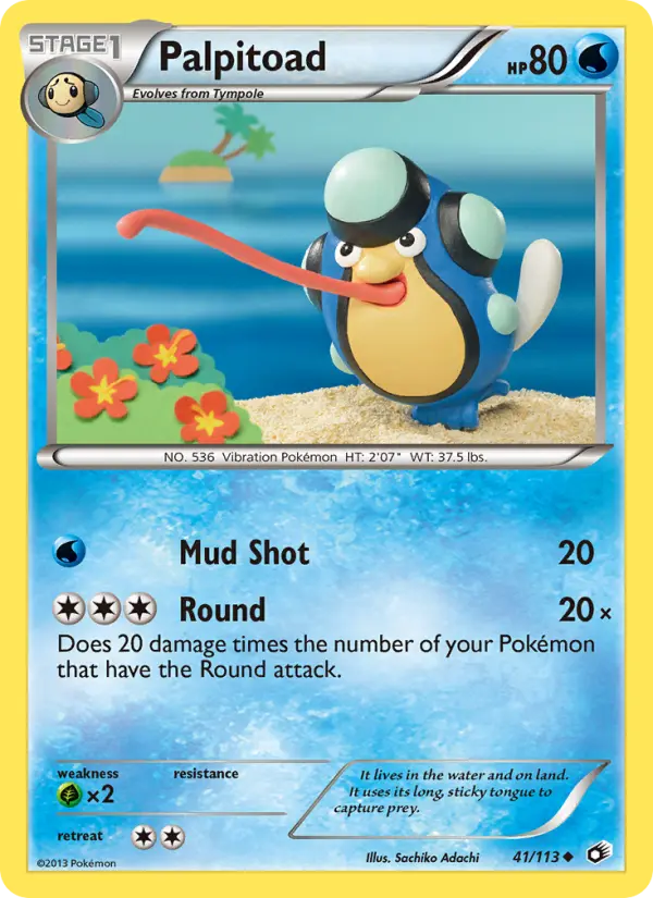 Palpitoad 41 card from Legendary Treasures