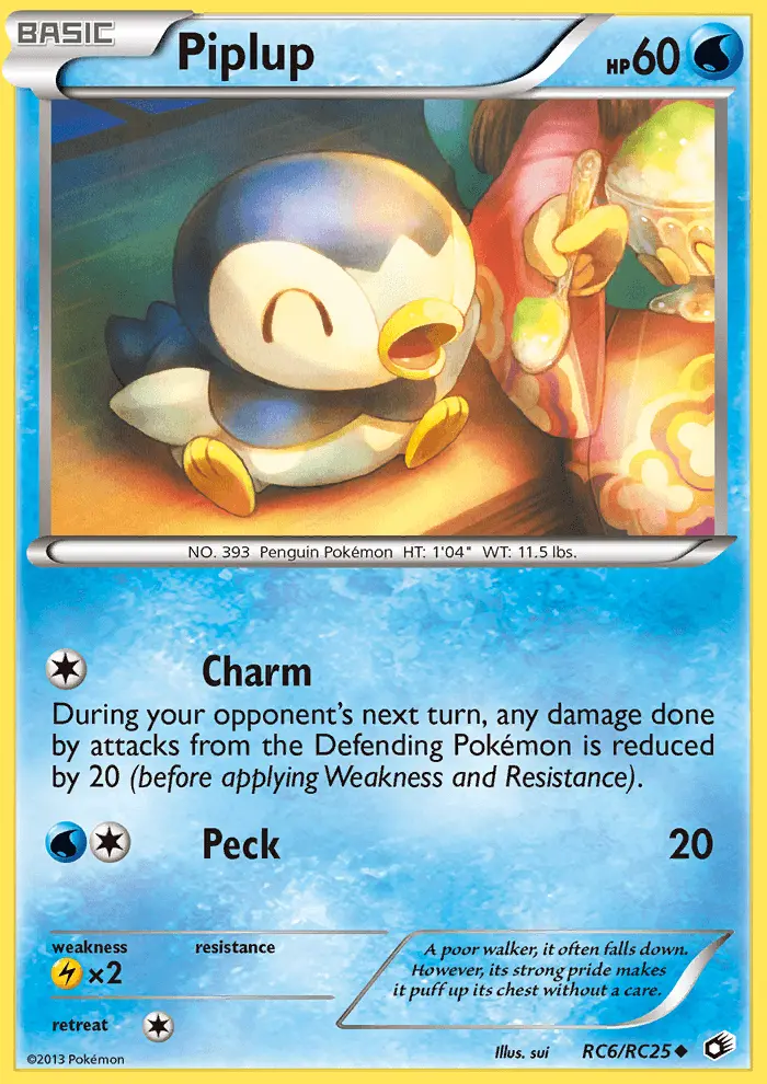 Piplup RC6 card from Legendary Treasures