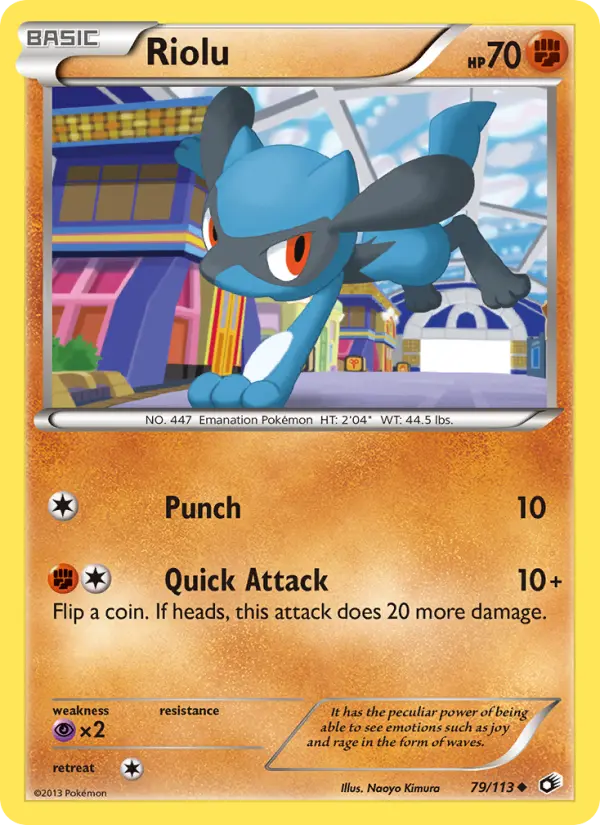 Riolu 79 card from Legendary Treasures