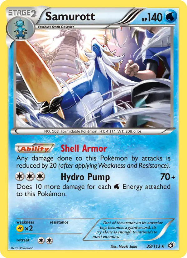 Samurott 39 card from Legendary Treasures