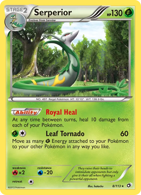 Serperior 8 card from Legendary Treasures