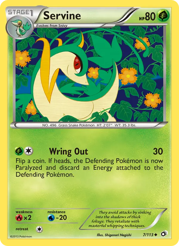 Servine 7 card from Legendary Treasures