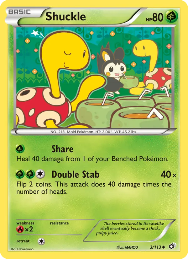 Shuckle 3 card from Legendary Treasures