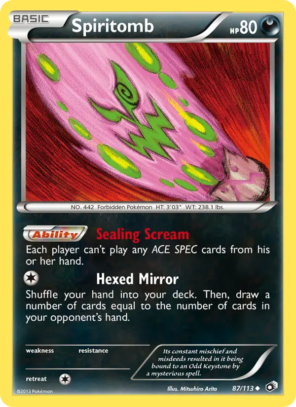 Spiritomb 87 card from Legendary Treasures
