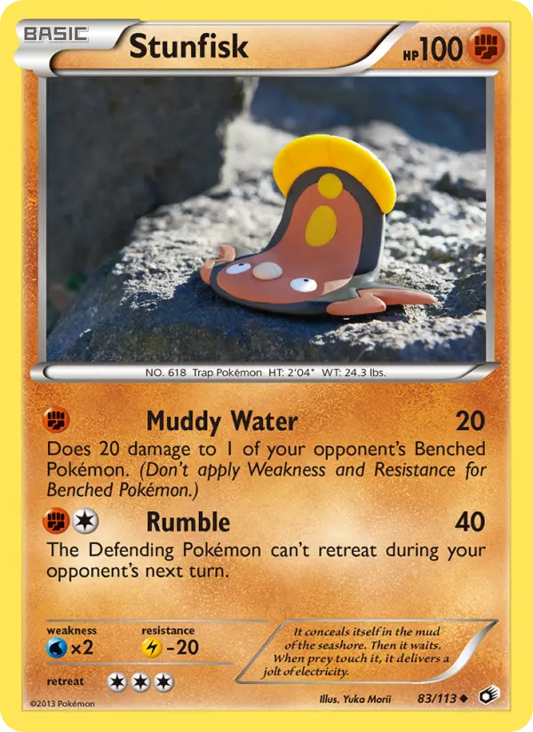 Stunfisk 83 card from Legendary Treasures