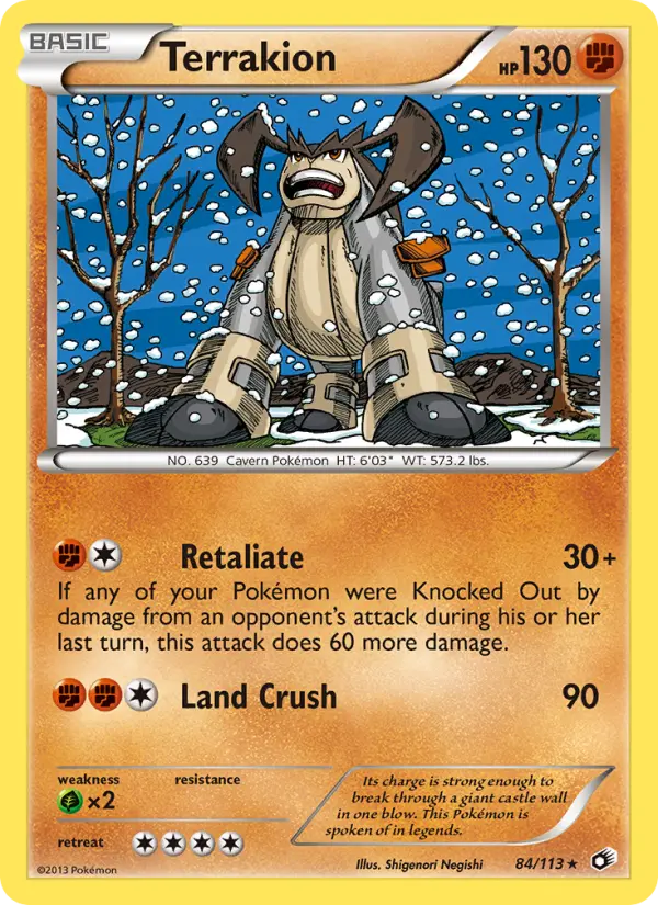 Terrakion 84 card from Legendary Treasures