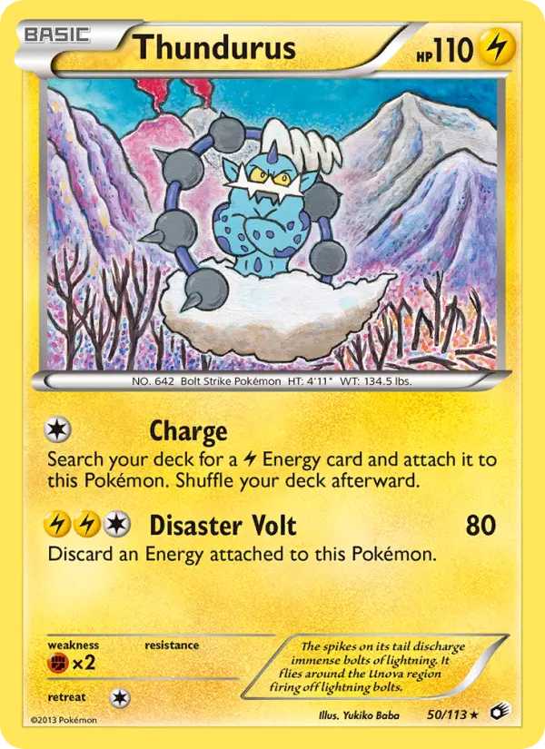 Thundurus 50 card from Legendary Treasures