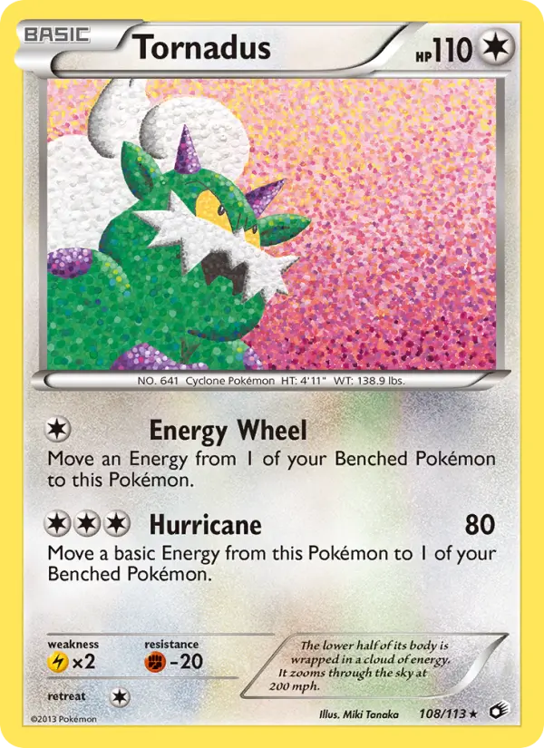 Tornadus 108 — Legendary Treasures 108, Holofoil finish