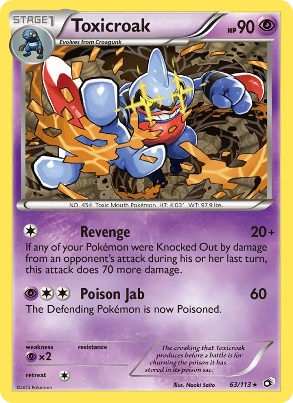 Toxicroak 63 — Legendary Treasures 63, Normal finish