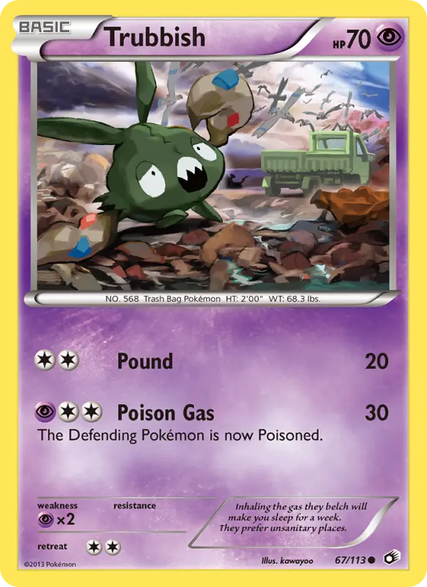 Trubbish 67 card from Legendary Treasures