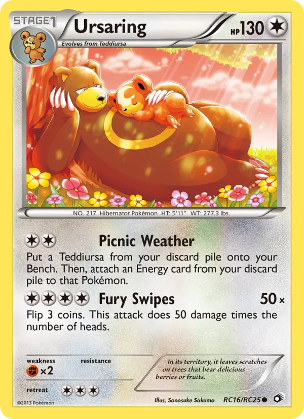 Ursaring RC16 card from Legendary Treasures