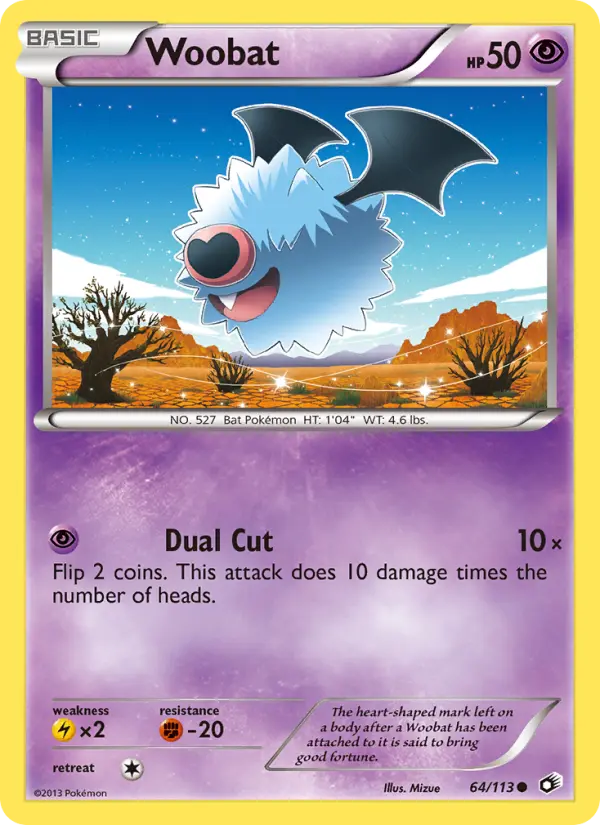 Woobat 64 — Legendary Treasures 64, Normal finish
