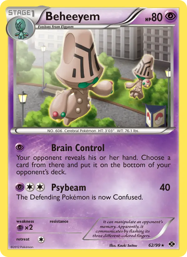 Beheeyem 62 card from Next Destinies