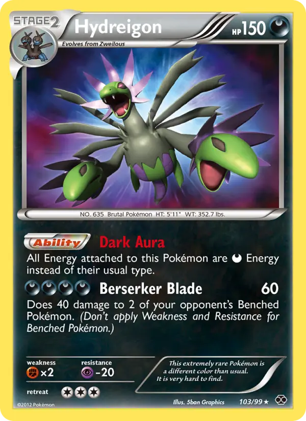 Hydreigon 103 — Next Destinies 103, Holofoil finish