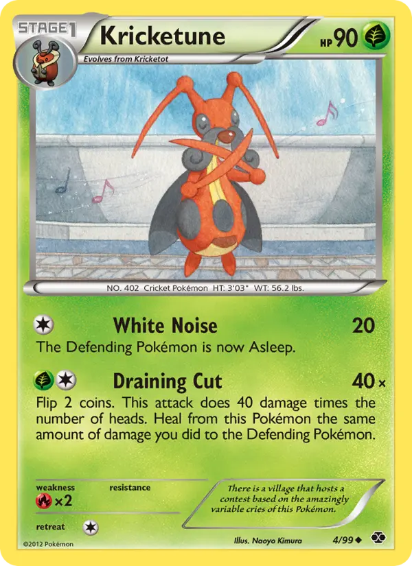Kricketune 4 card from Next Destinies