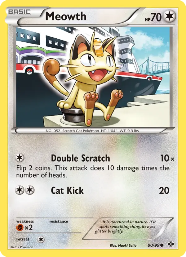 Meowth 80 card from Next Destinies